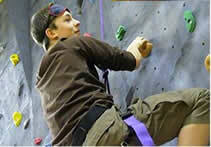 Scouts climbing